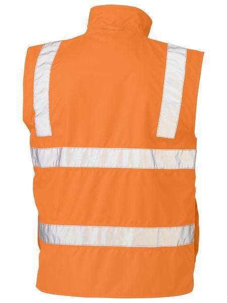 Bisley Taped Hi Vis Rail Wet Weather Vest BV0364T Work Wear Bisley Workwear   